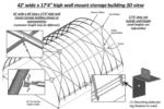 42'Wx72'Lx21'3"H wall mount quonset building